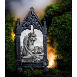 Horned Gargoyle Magnet Notre Dame Cathedral Stone Sculpture Artwork Paris France